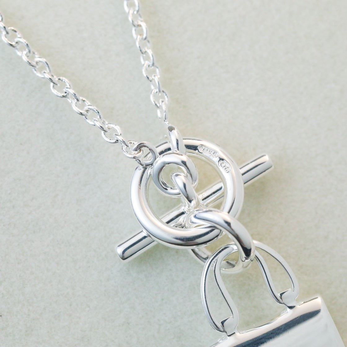 [Sophire Jewelry ]POP H PEDANT SILVER NECKLACE