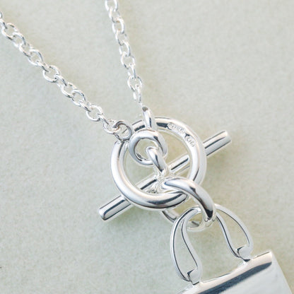 [Sophire Jewelry ]POP H PEDANT SILVER NECKLACE