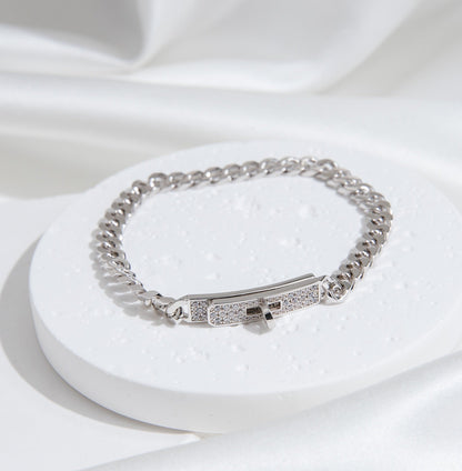 [Sophire Jewelry ]KELLY CHAIN SILVER DIAMOND BRACELET