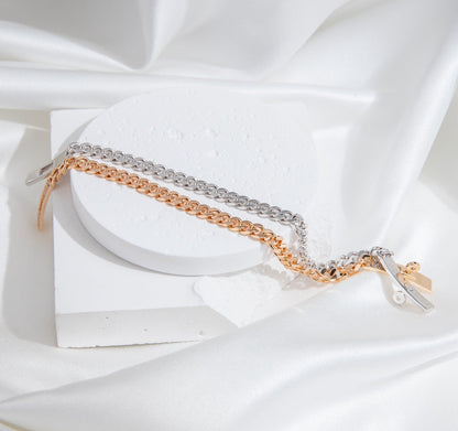 [Sophire Jewelry ]KELLY CHAIN SILVER DIAMOND BRACELET