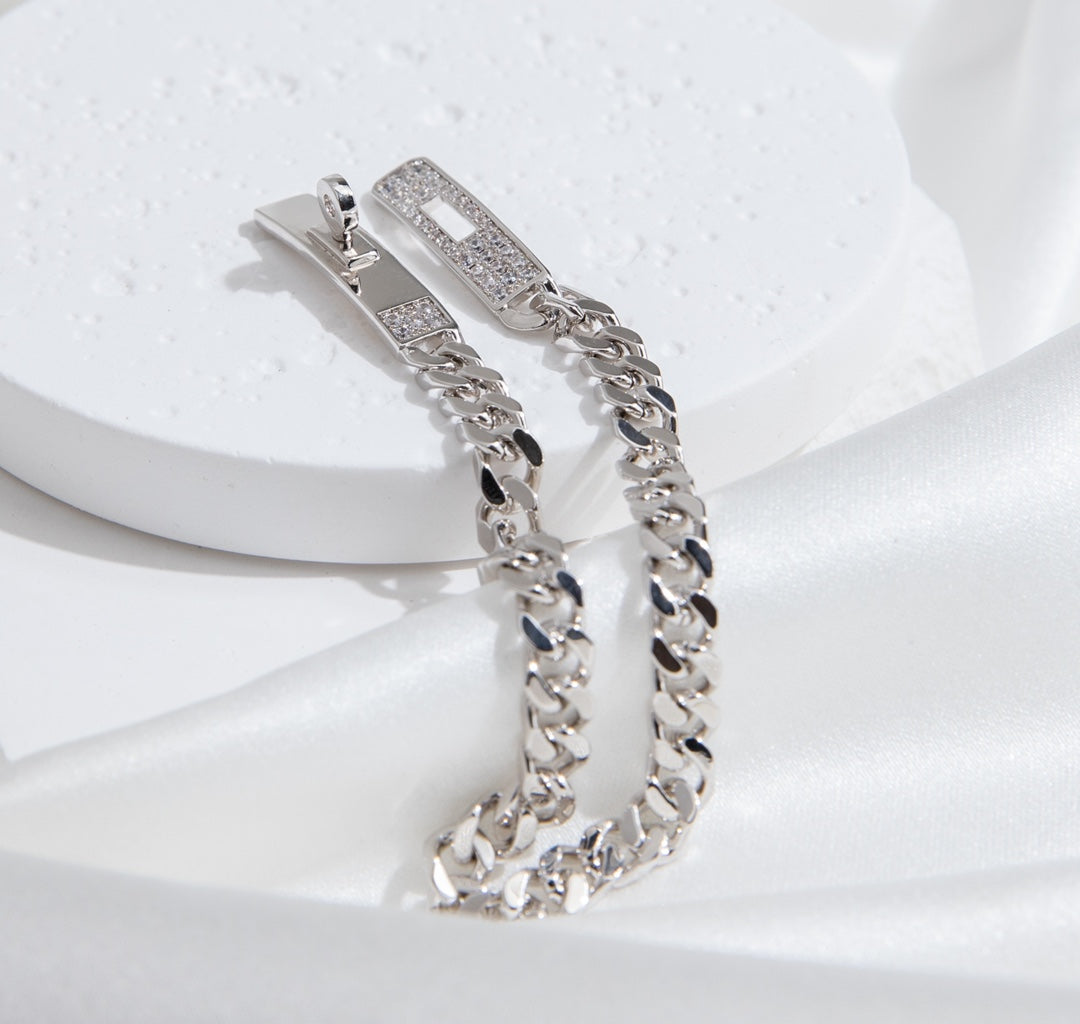 [Sophire Jewelry ]KELLY CHAIN SILVER DIAMOND BRACELET