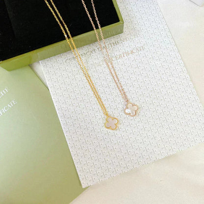 [Sophire Jewelry ]CLOVER MINI 9.5MM WHITE MOTHER-OF-PEARL NECKLACE