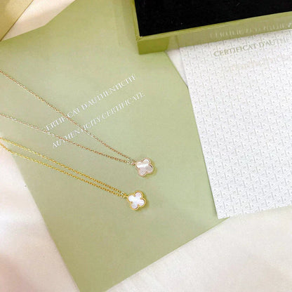 [Sophire Jewelry ]CLOVER MINI 9.5MM WHITE MOTHER-OF-PEARL NECKLACE