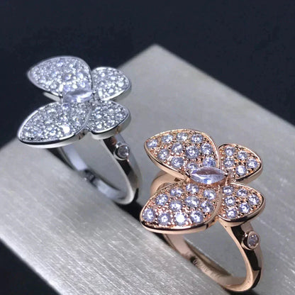 [Sophire Jewelry ]BUTTERFLY PINK GOLD DIAMOND RING