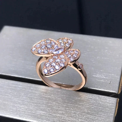 [Sophire Jewelry ]BUTTERFLY PINK GOLD DIAMOND RING