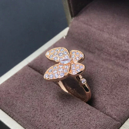 [Sophire Jewelry ]BUTTERFLY PINK GOLD DIAMOND RING