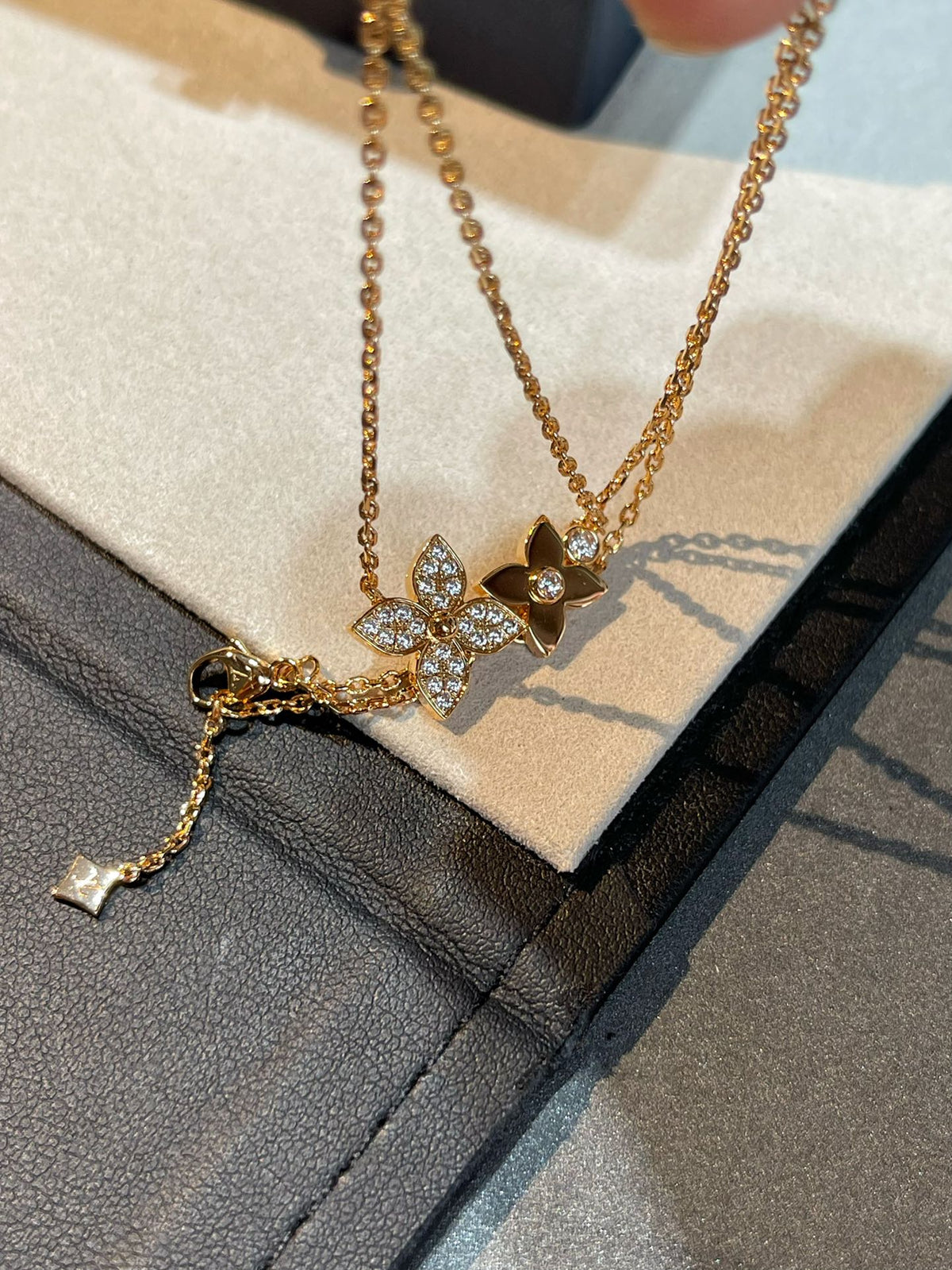 [Sophire Jewelry ]STAR BLOSSOM NECKLACE PINK GOLD DIAMONDS