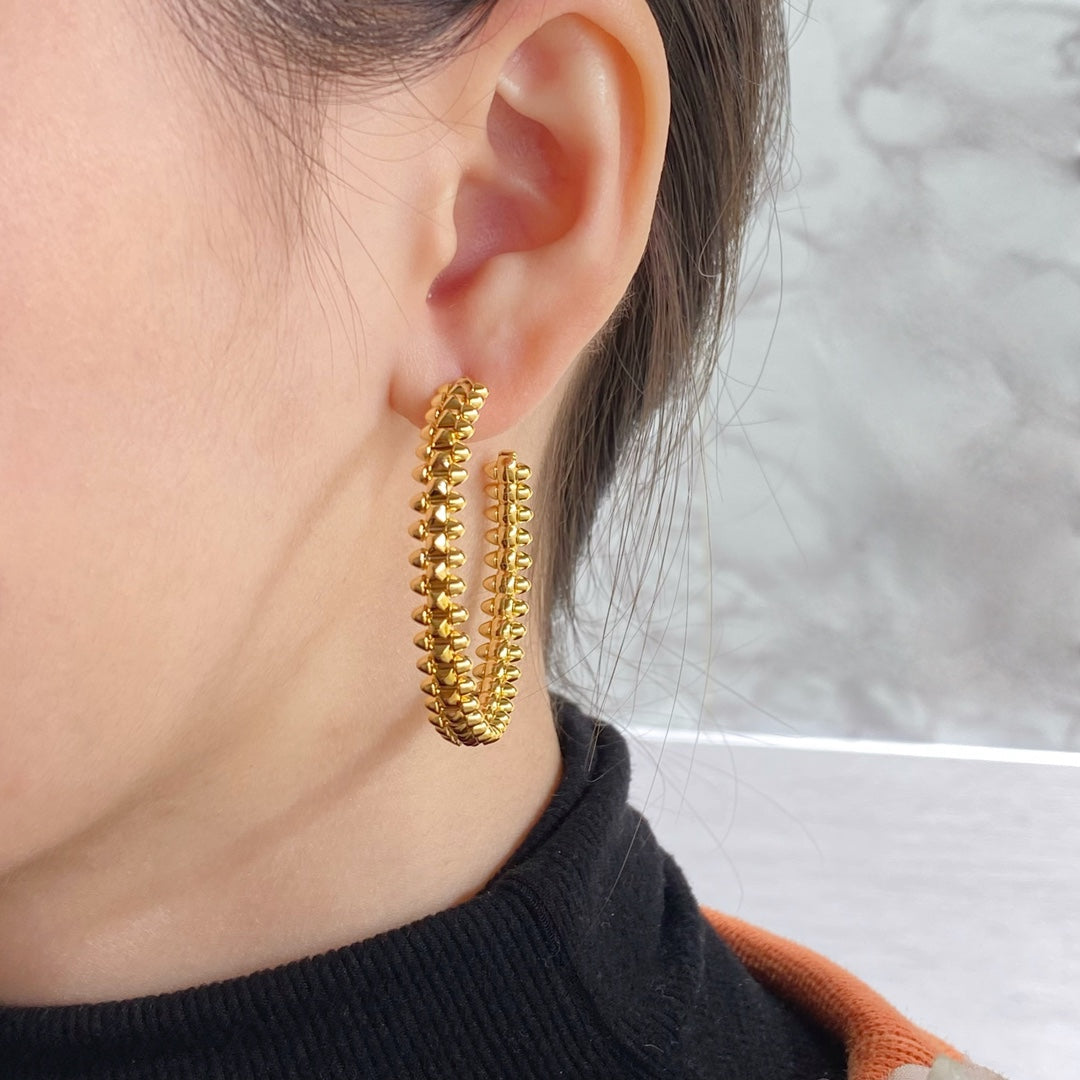[Sophire Jewelry ]CLASH LARGE HOOP EARRINGS