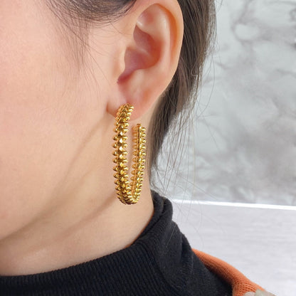[Sophire Jewelry ]CLASH LARGE HOOP EARRINGS