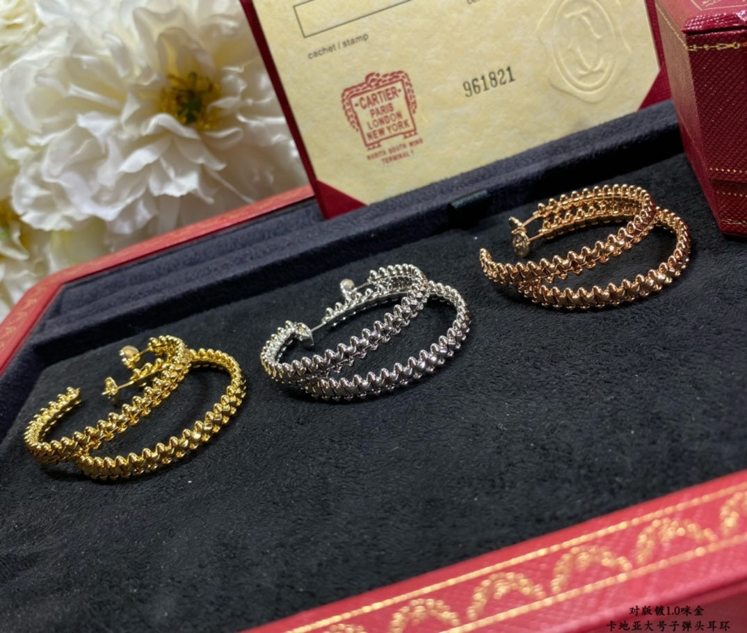 [Sophire Jewelry ]CLASH LARGE HOOP EARRINGS
