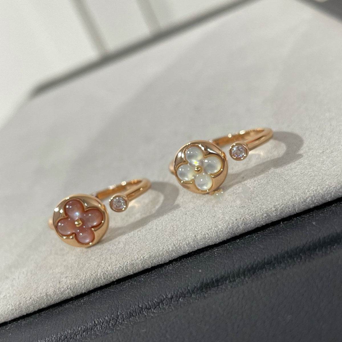 [Sophire Jewelry ]SUN 1 DIAMOND PINK MOP RING