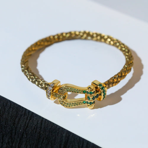 [Sophire Jewelry ]FORCE 10 GOLD GREEN DIAMOND PAVED