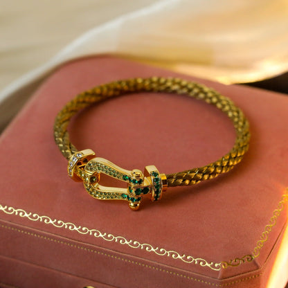 [Sophire Jewelry ]FORCE 10 GOLD GREEN DIAMOND PAVED