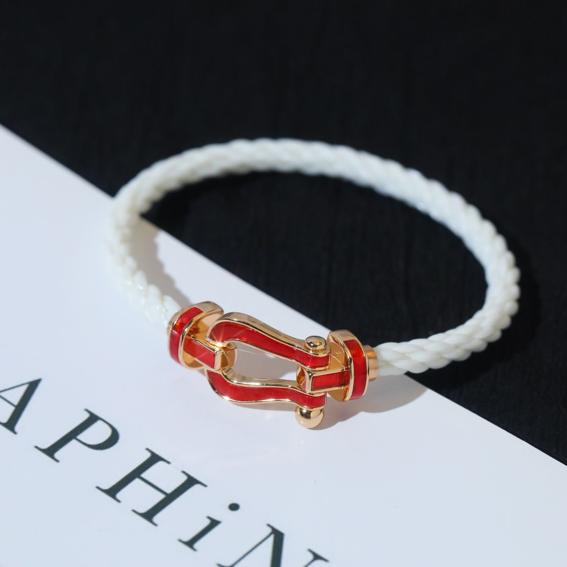 [Sophire Jewelry ]FORCE 10 WHITE TEXTILE DIAMOND PAVED