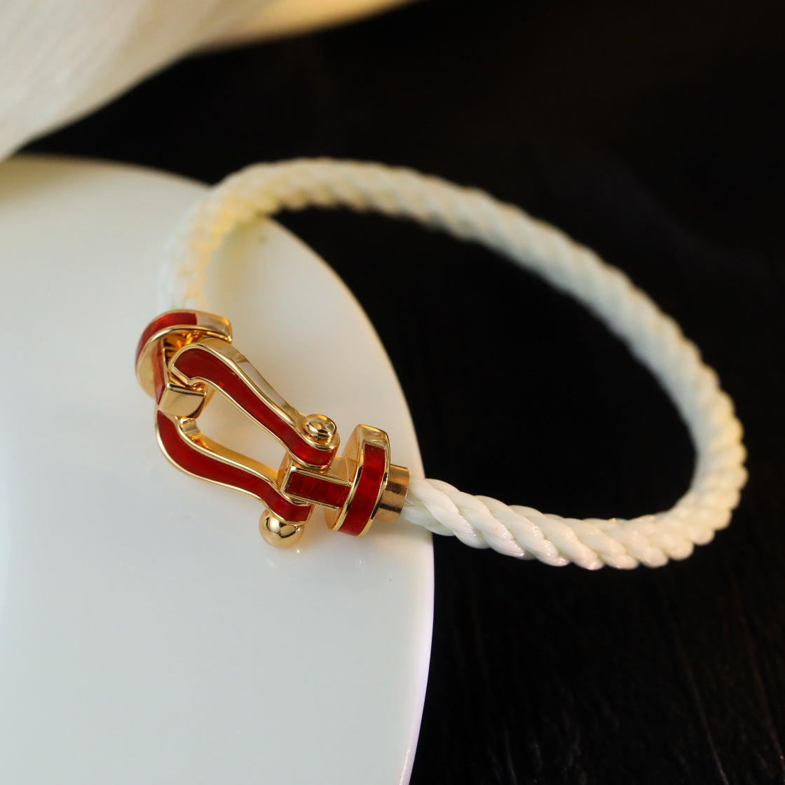 [Sophire Jewelry ]FORCE 10 WHITE TEXTILE DIAMOND PAVED