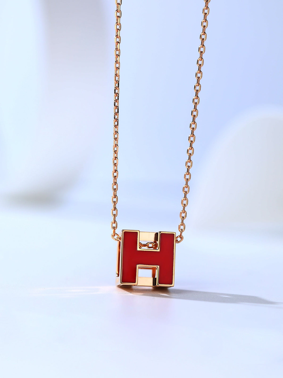 [Sophire Jewelry ]H CAGE PINK GOLD NECKLACE