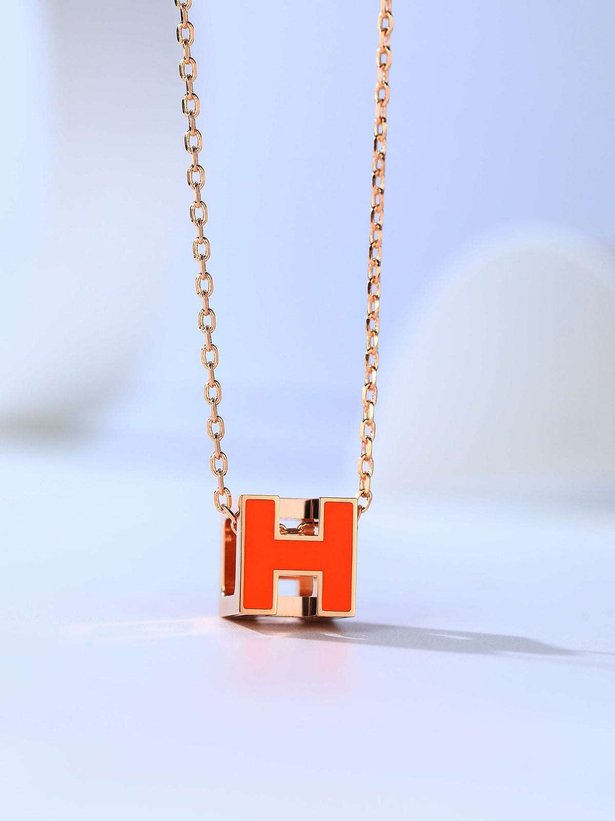 [Sophire Jewelry ]H CAGE PINK GOLD NECKLACE