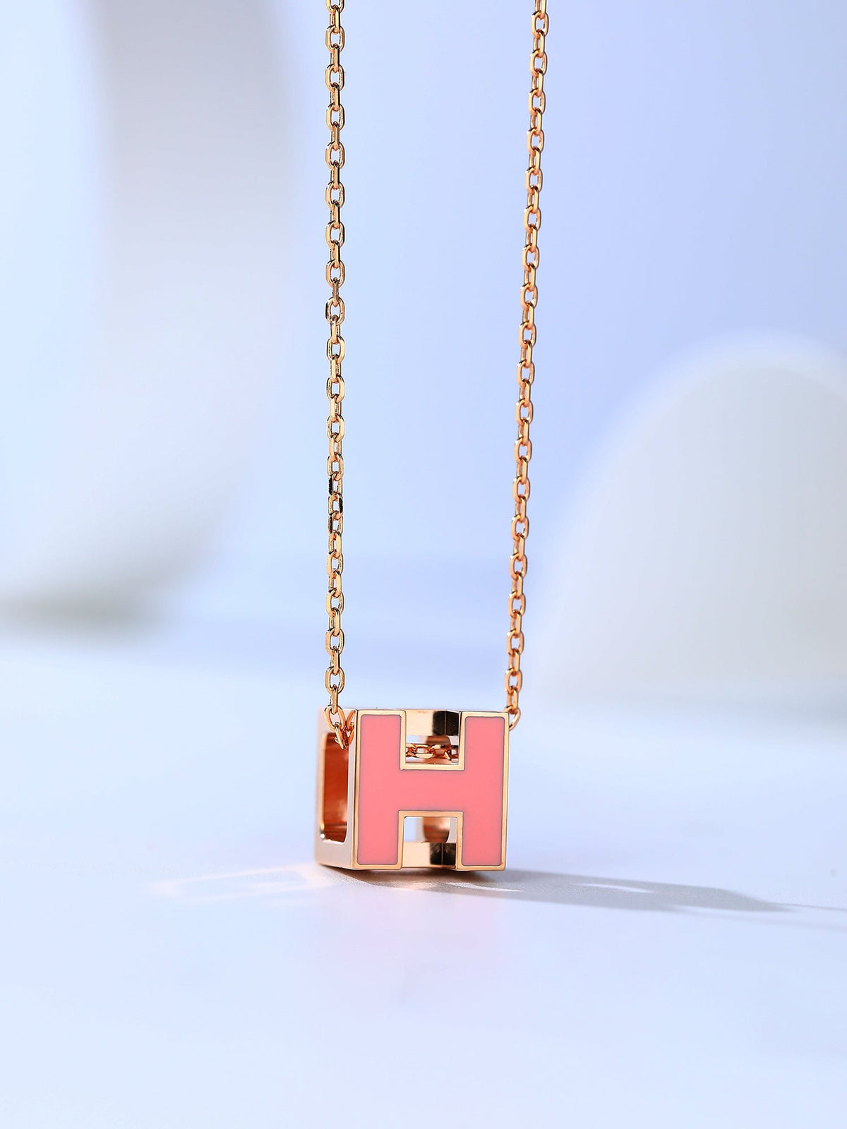 [Sophire Jewelry ]H CAGE PINK GOLD NECKLACE