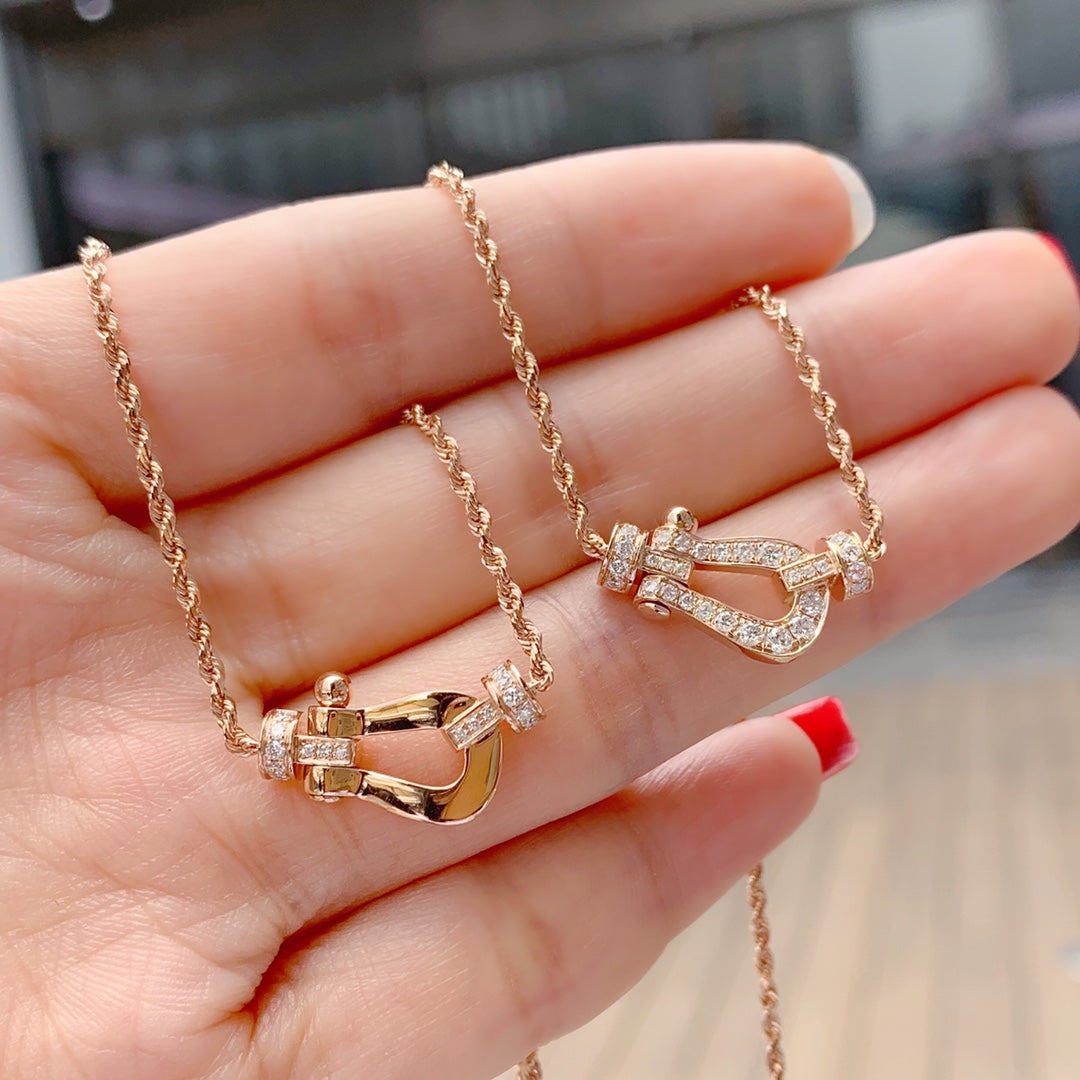 [Sophire Jewelry ]FORCE 10 PINK GOLD DIAMOND NECKLACE