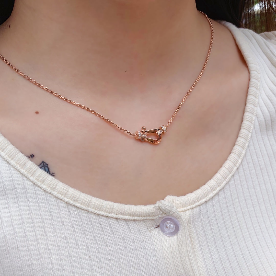 [Sophire Jewelry ]FORCE 10 PINK GOLD DIAMOND NECKLACE