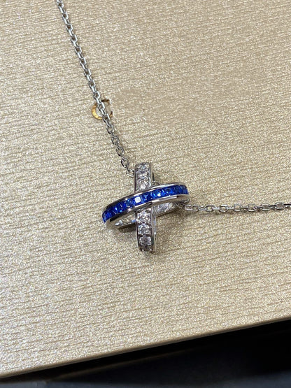 [Sophire Jewelry ]LIENS DIAMOND SILVER NECKLACE