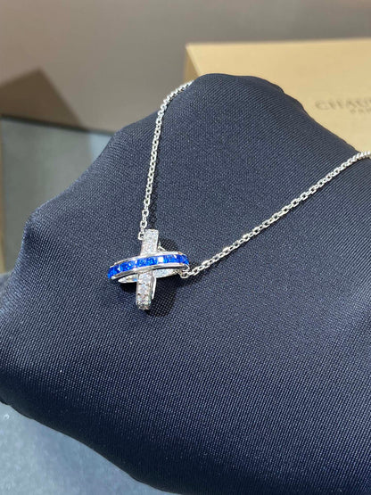 [Sophire Jewelry ]LIENS DIAMOND SILVER NECKLACE