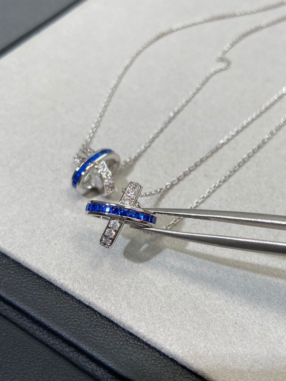 [Sophire Jewelry ]LIENS DIAMOND SILVER NECKLACE