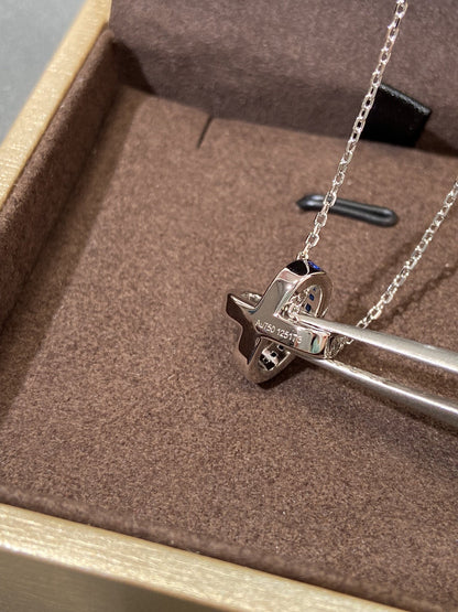 [Sophire Jewelry ]LIENS DIAMOND SILVER NECKLACE