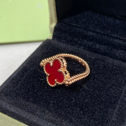 [Sophire Jewelry ]CLOVER RIVERSIBLE PINK GOLD RING