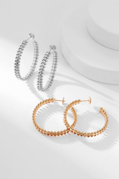 [Sophire Jewelry ]CLASH HOOP EARRINGS