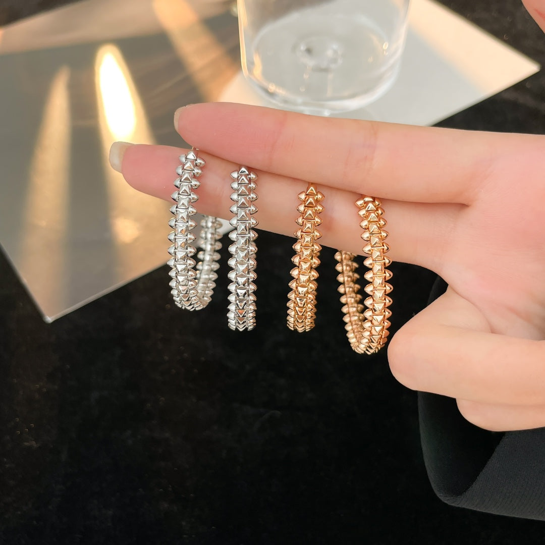 [Sophire Jewelry ]CLASH HOOP EARRINGS