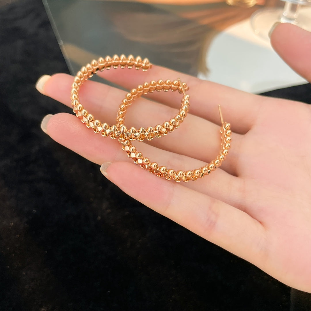 [Sophire Jewelry ]CLASH HOOP EARRINGS