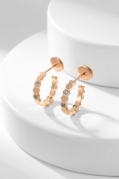 [Sophire Jewelry ]BEE LOVE DIAMOND HOOP EARRINGS