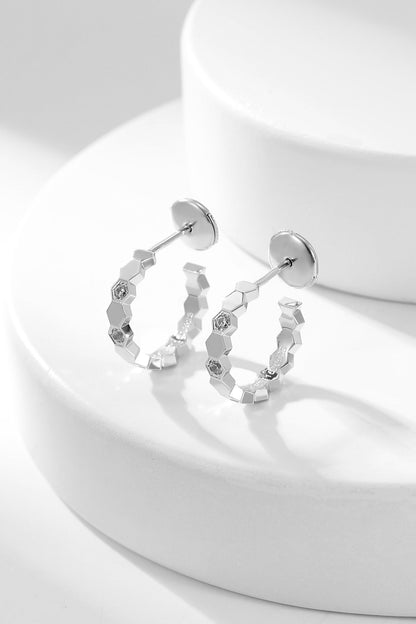 [Sophire Jewelry ]BEE LOVE DIAMOND HOOP EARRINGS