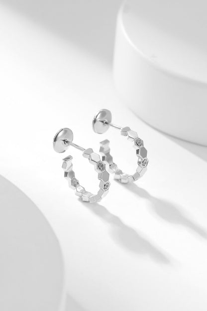 [Sophire Jewelry ]BEE LOVE DIAMOND HOOP EARRINGS