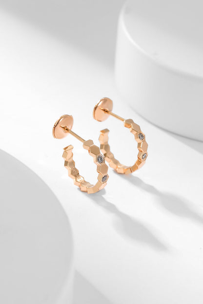 [Sophire Jewelry ]BEE LOVE DIAMOND HOOP EARRINGS