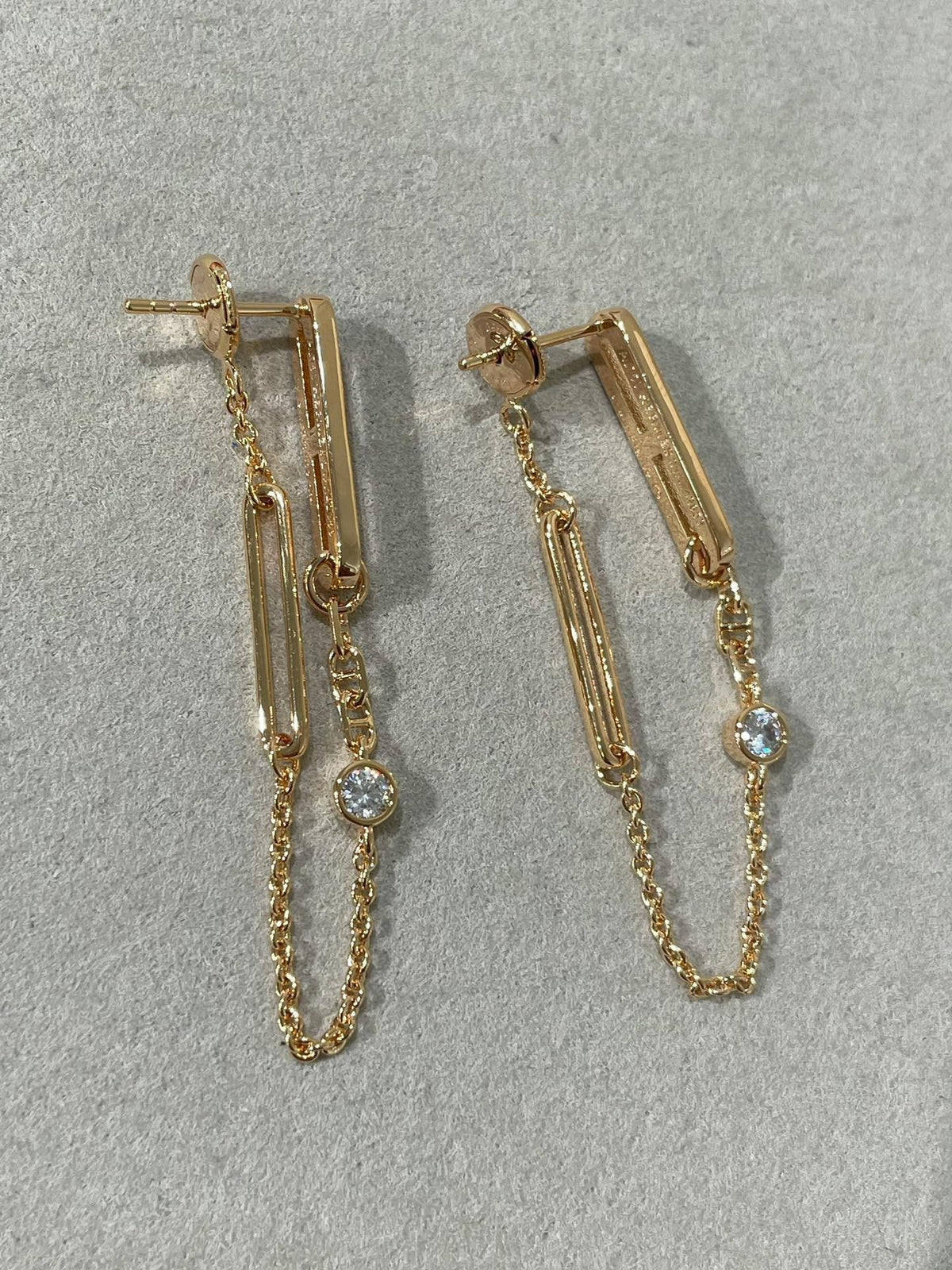 [Sophire Jewelry ]CHAINE CHAOS DIAMOND DROP EARRINGS
