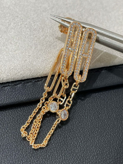 [Sophire Jewelry ]CHAINE CHAOS DIAMOND DROP EARRINGS