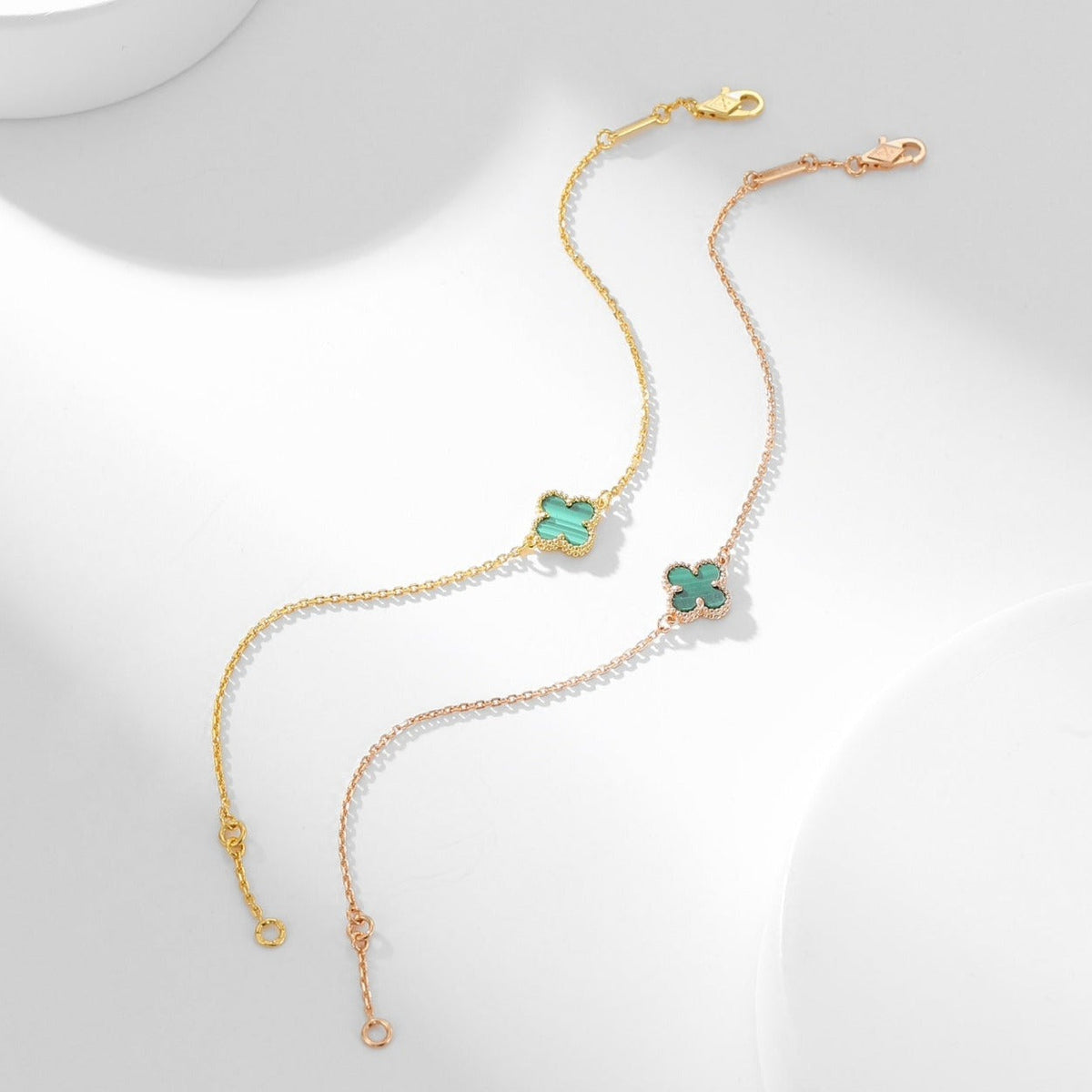 [Sophire Jewelry ]CLOVER BRACELET MALACHITE 1 MOTIF