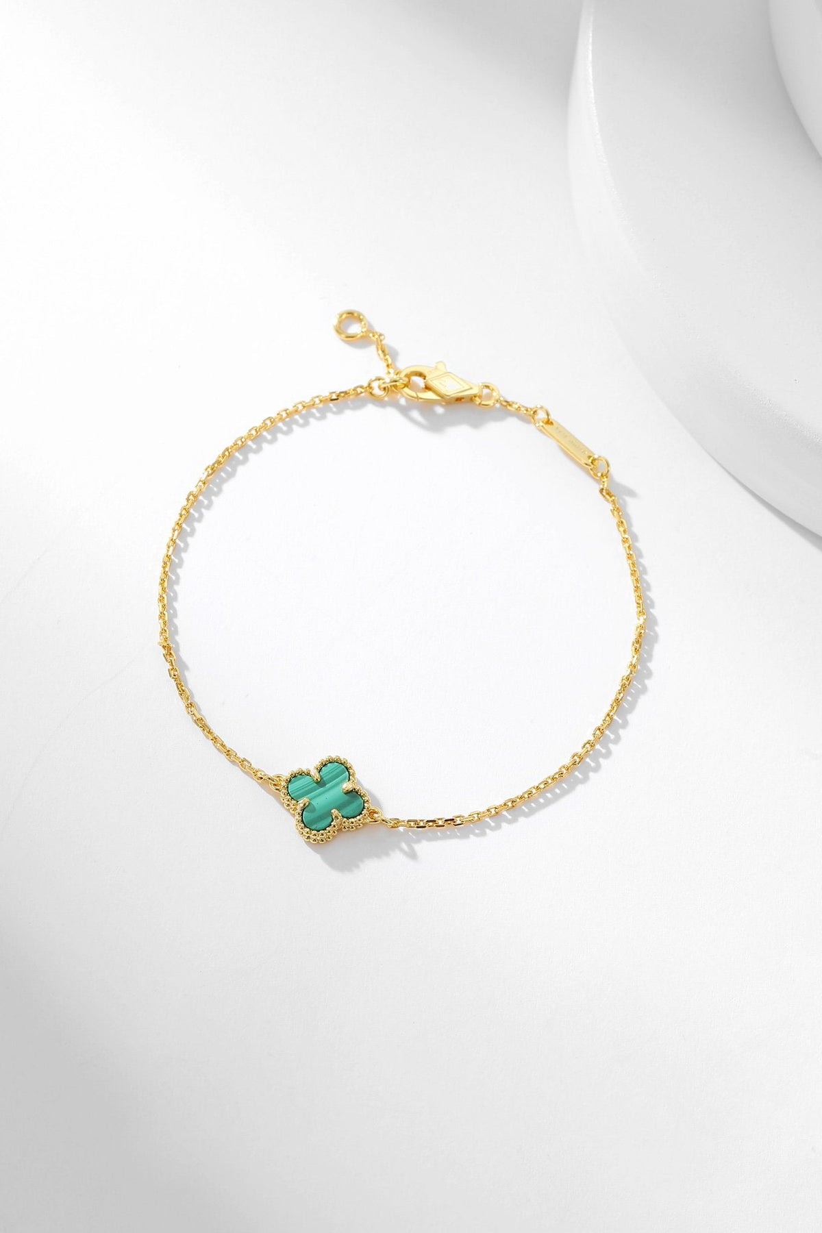 [Sophire Jewelry ]CLOVER BRACELET MALACHITE 1 MOTIF