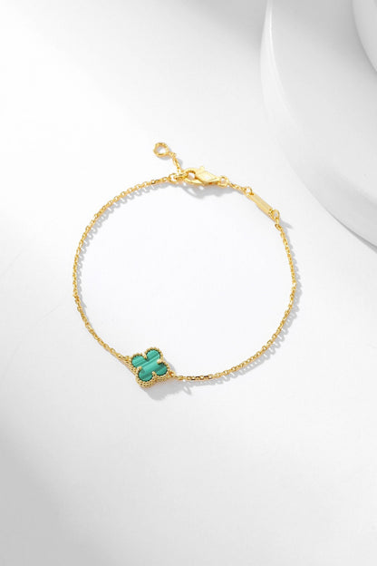 [Sophire Jewelry ]CLOVER BRACELET MALACHITE 1 MOTIF