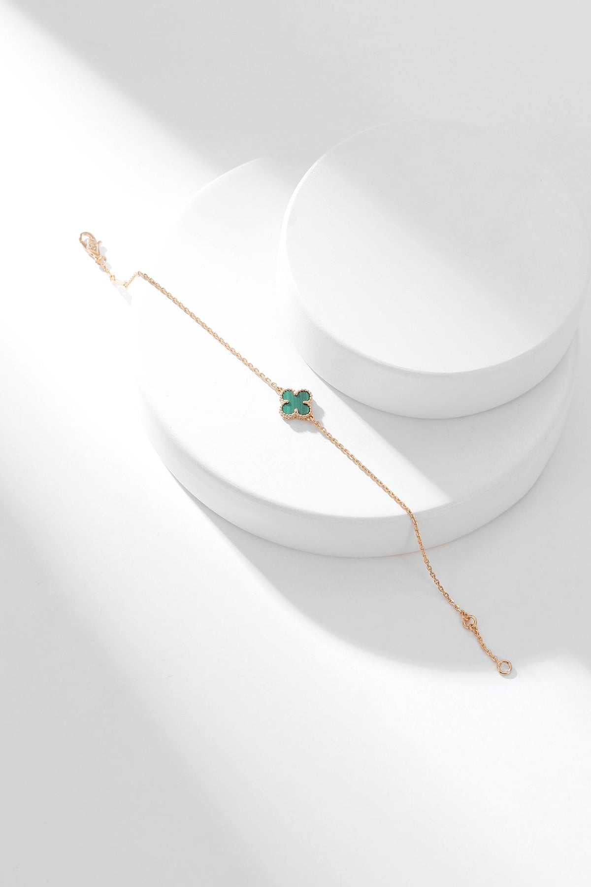 [Sophire Jewelry ]CLOVER BRACELET MALACHITE 1 MOTIF