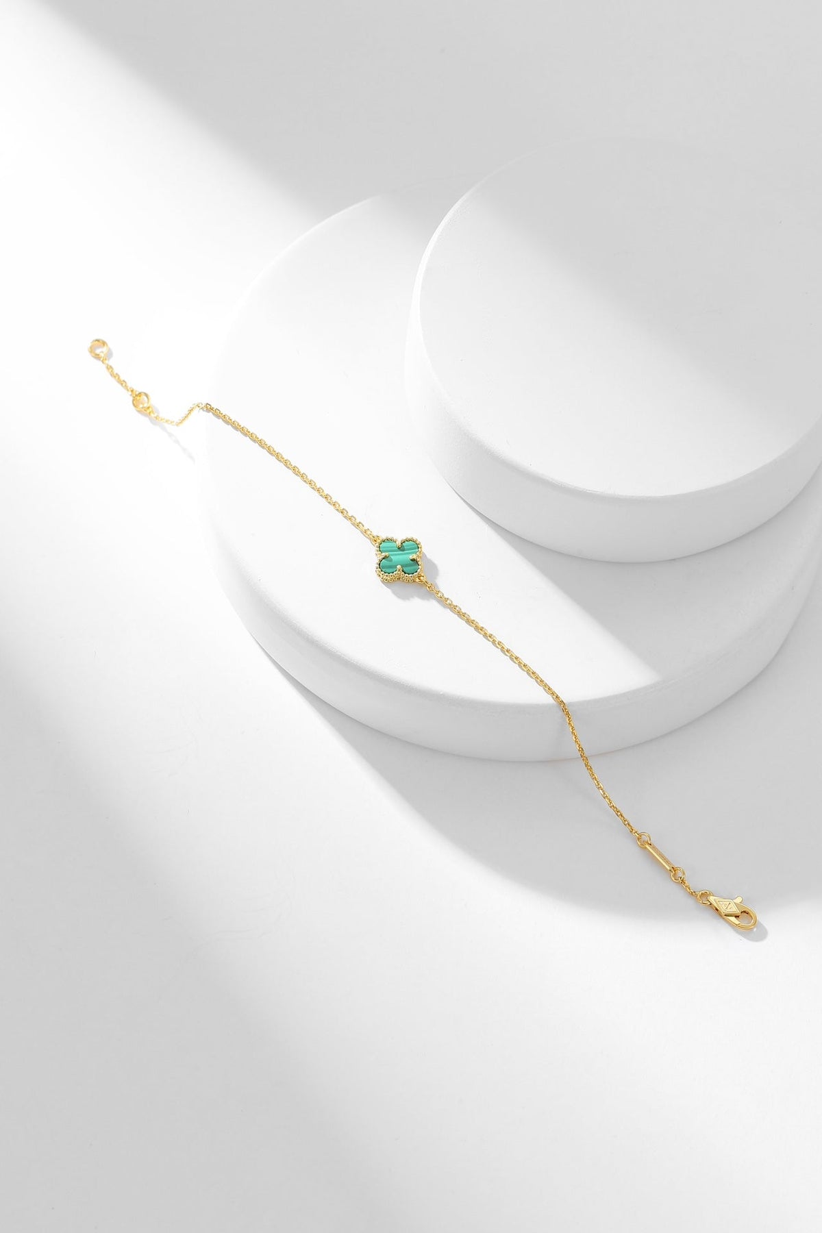 [Sophire Jewelry ]CLOVER BRACELET MALACHITE 1 MOTIF