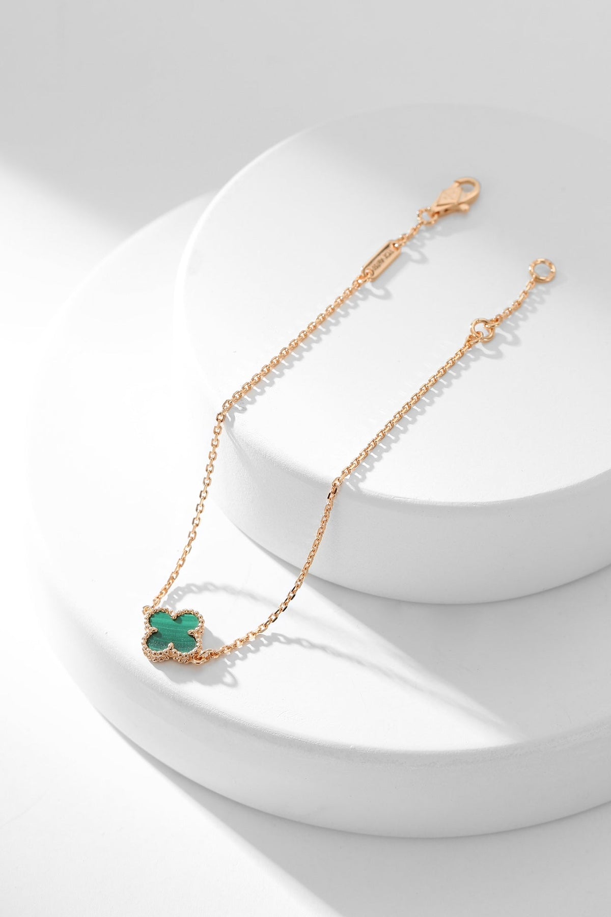 [Sophire Jewelry ]CLOVER BRACELET MALACHITE 1 MOTIF