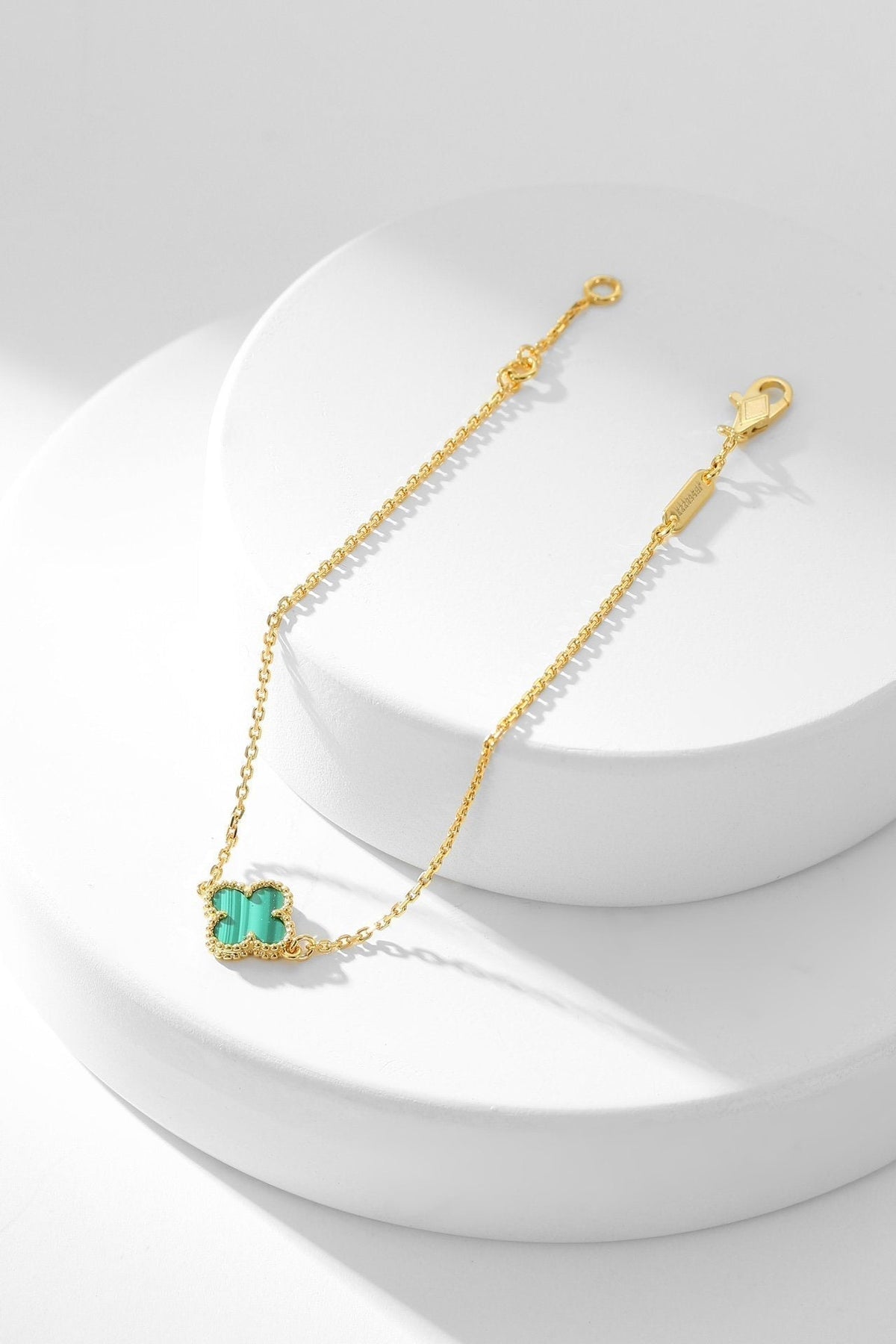 [Sophire Jewelry ]CLOVER BRACELET MALACHITE 1 MOTIF