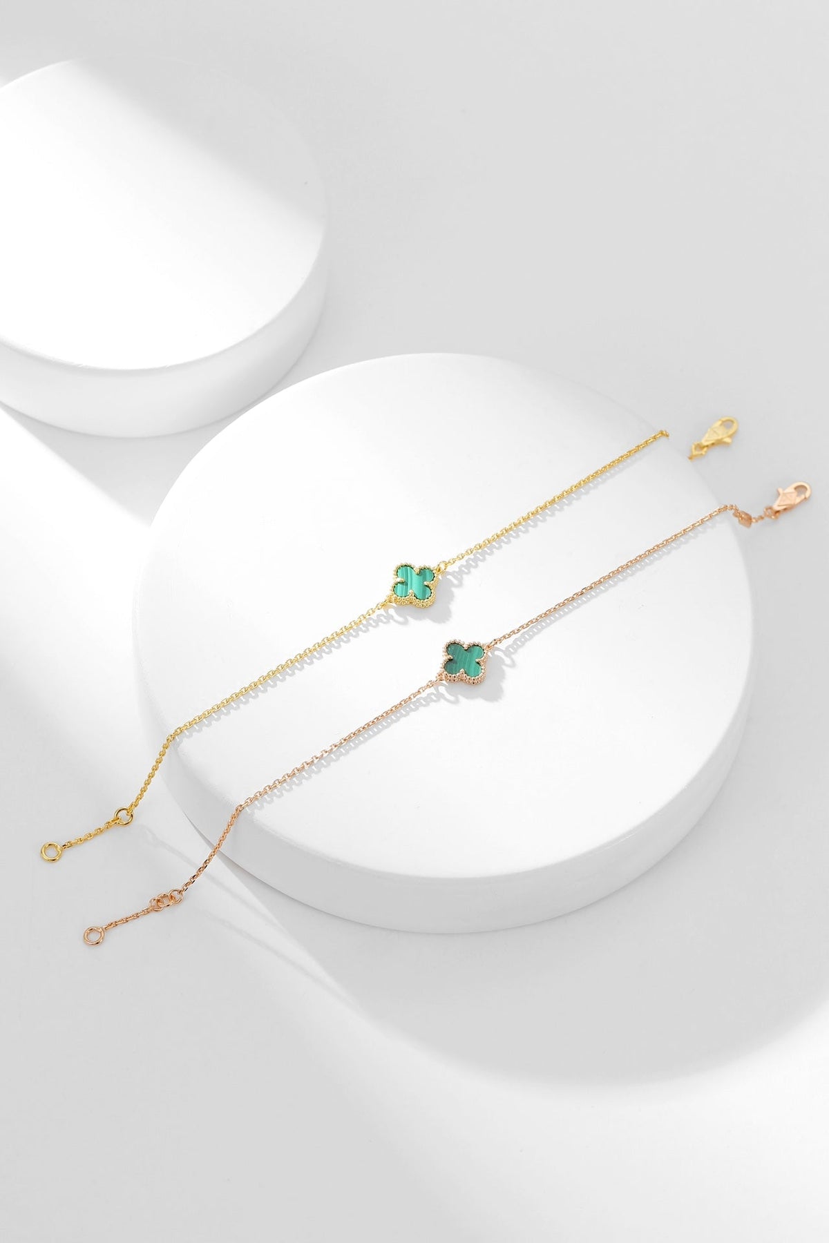 [Sophire Jewelry ]CLOVER BRACELET MALACHITE 1 MOTIF