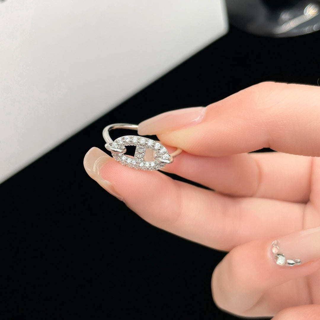 [Sophire Jewelry ]RONDE SMALL SILVER DIAMOND RING