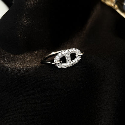 [Sophire Jewelry ]RONDE SMALL SILVER DIAMOND RING