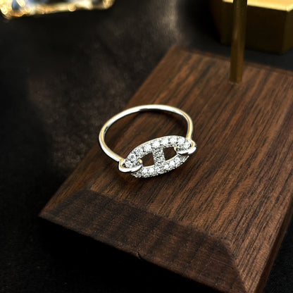 [Sophire Jewelry ]RONDE SMALL SILVER DIAMOND RING