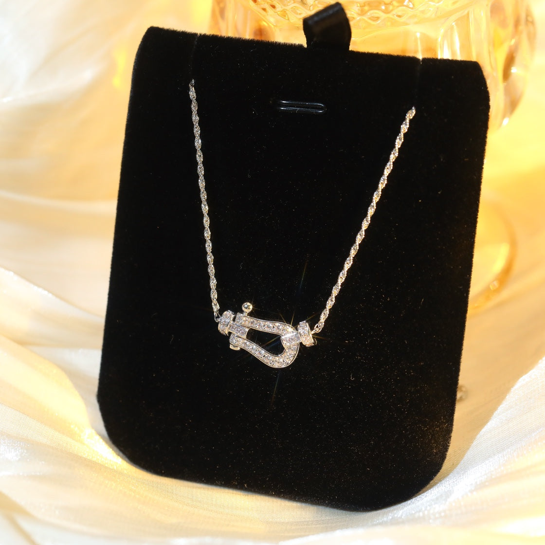 [Sophire Jewelry ]FORCE 10 DIAMOND SILVER NECKLACE MINI MODEL